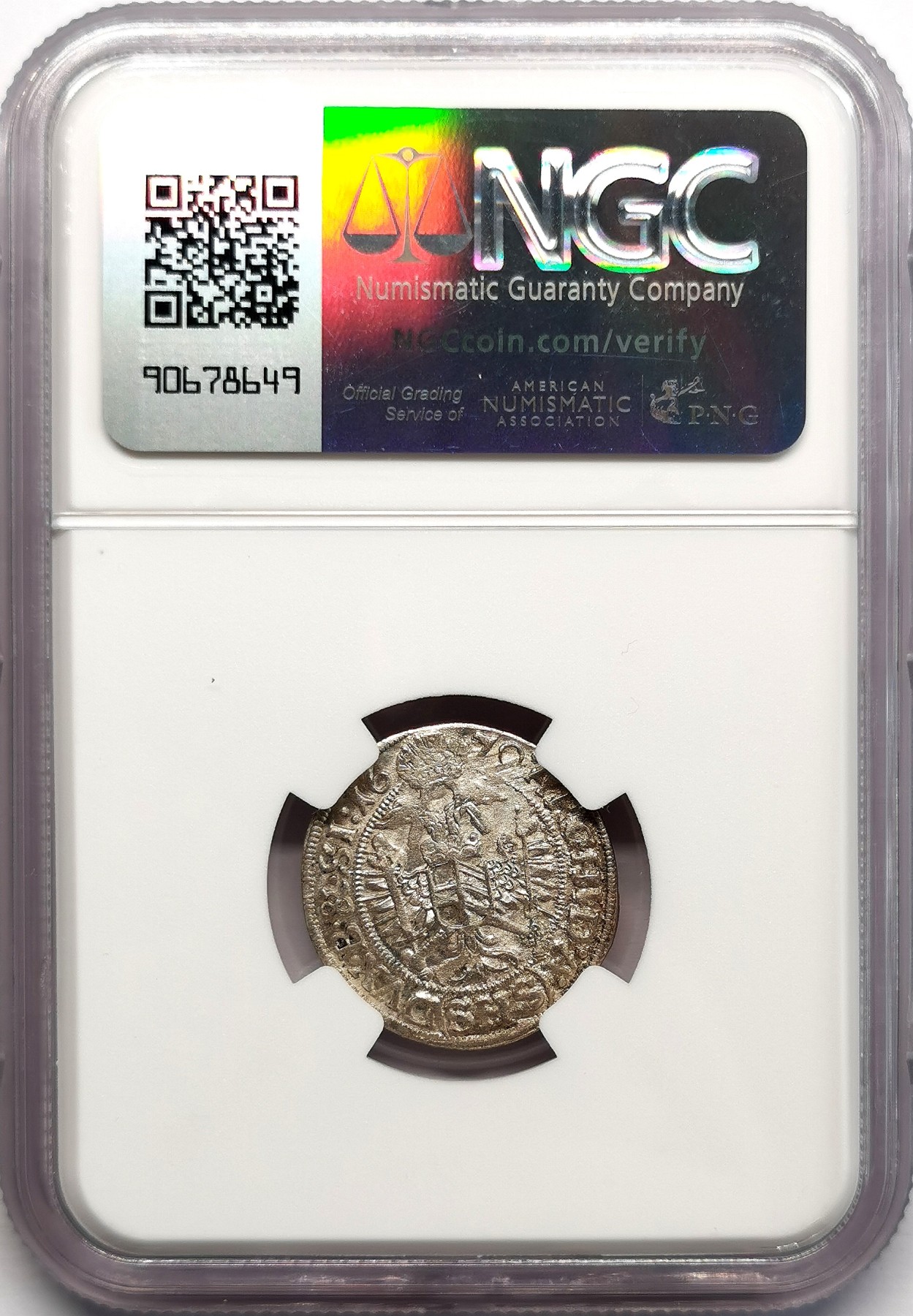 凡希社世界钱币微拍第二百六十七期 1670神罗布雷斯劳3K银辅币NGC-MS63，原光品！