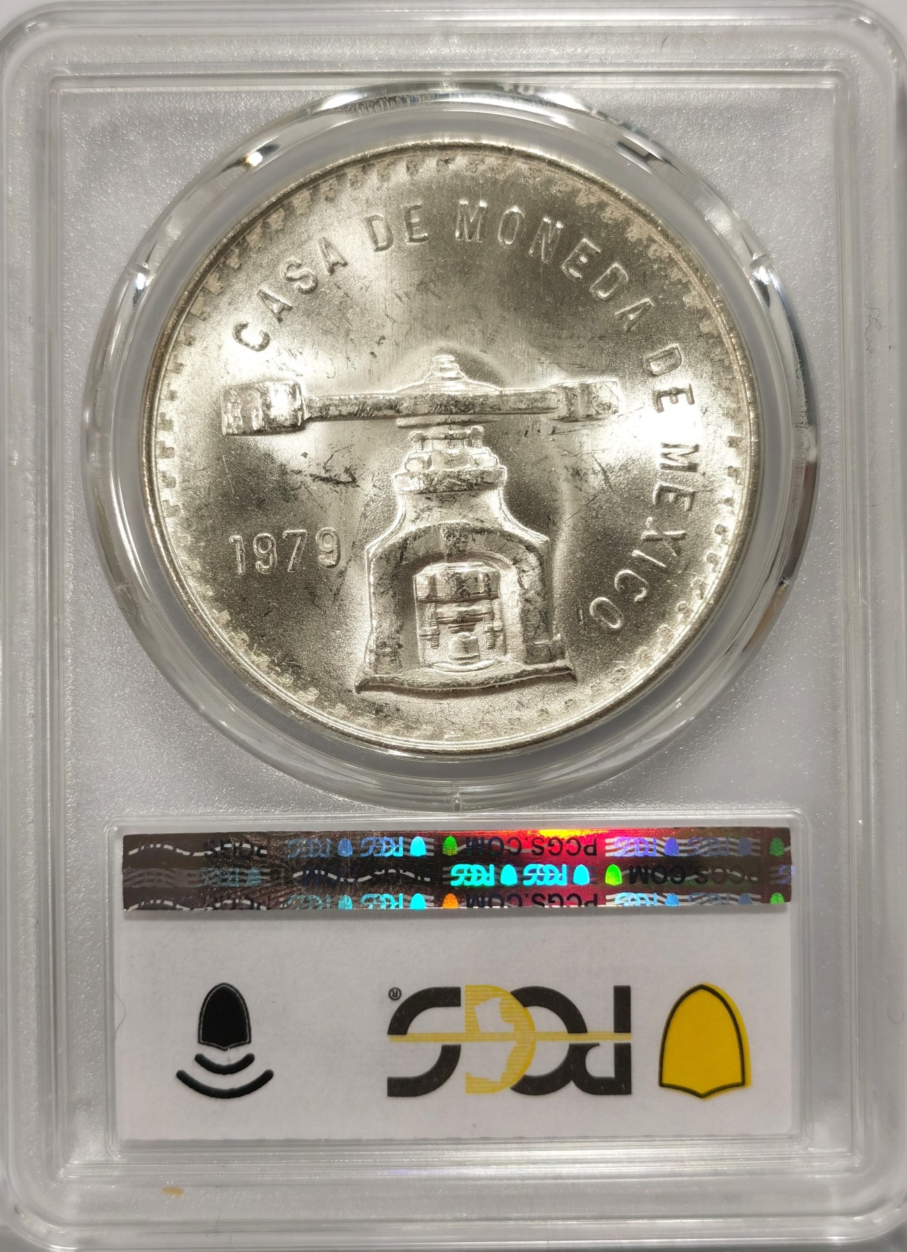 博洋堂世界钱币拍卖第106期（全场包邮） PCGS MS63 墨西哥1979年天平铸币机一盎司大银币