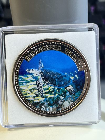 【海寕潮】拍卖第107期【五一快乐场】 - 【海寧潮】帕劳2008年海洋生物海龟彩色纪念币