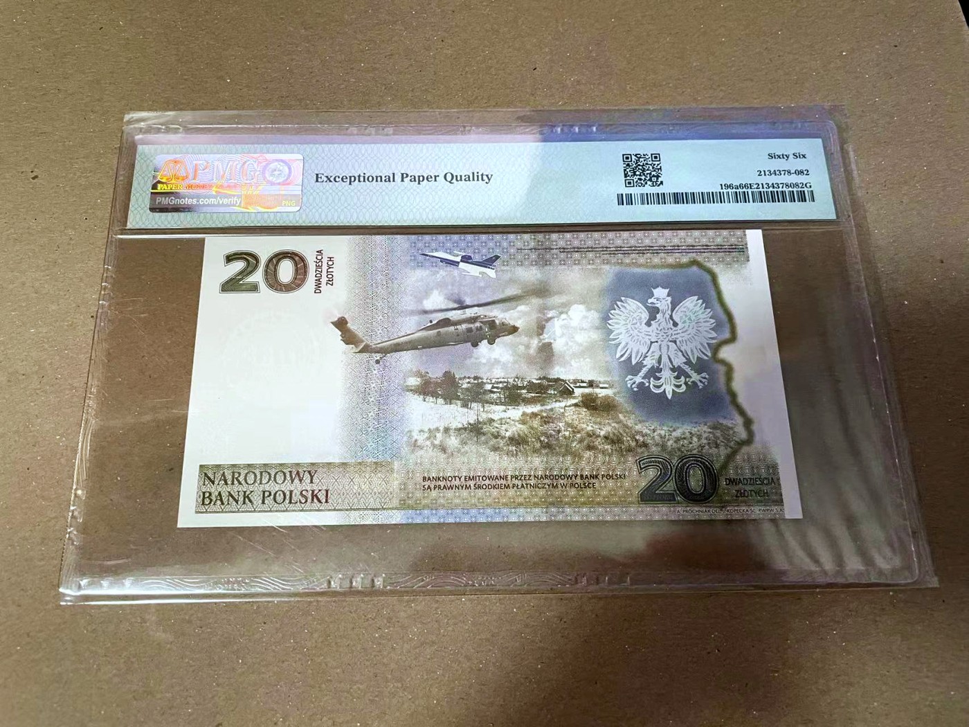 【Blue Auction】✨世界纸币精拍第468期【精】 【无47】波兰 2022年20兹罗提 PMG66EPQ 纪念钞