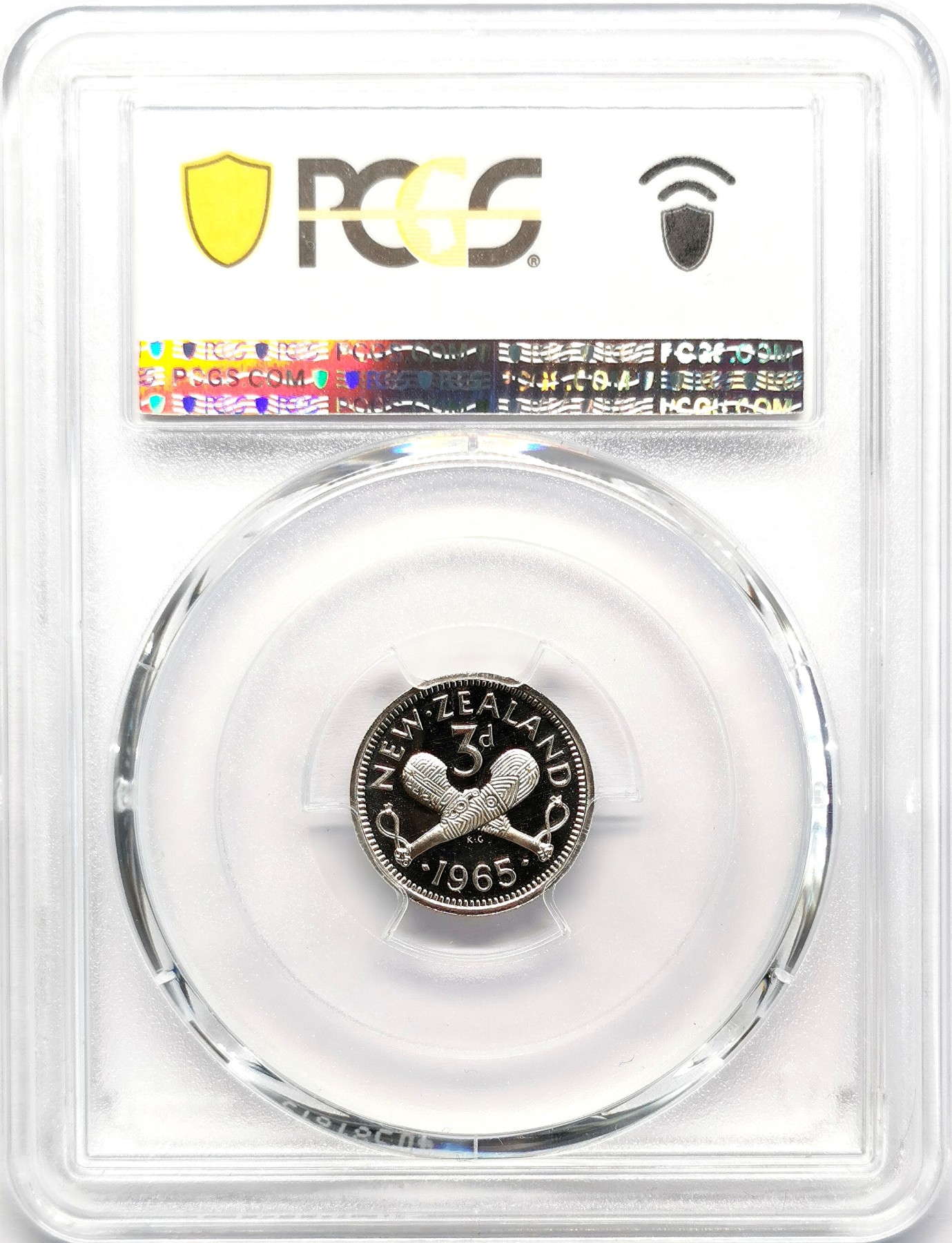 凡希社世界钱币微拍第二百六十七期 1965新西兰伊二3便士PCGS-SP67