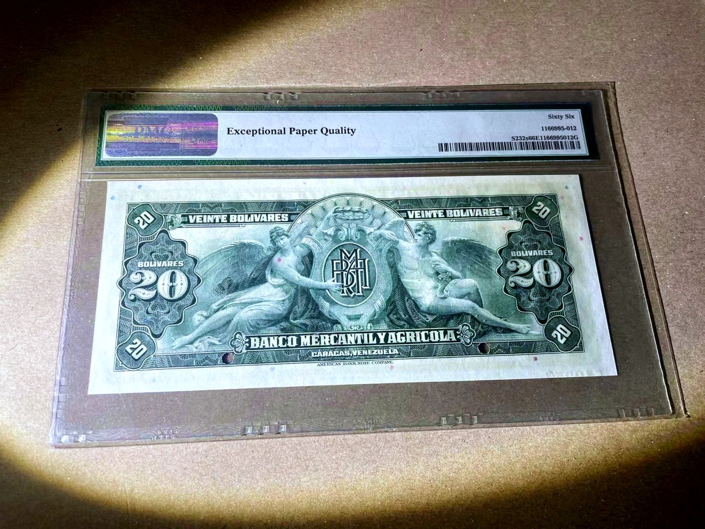 【Blue Auction】✨世界纸币精拍第468期【精】 委内瑞拉 1927年20玻利瓦尔 PMG66EPQ ABNC雕刻精美 大场景 样钞