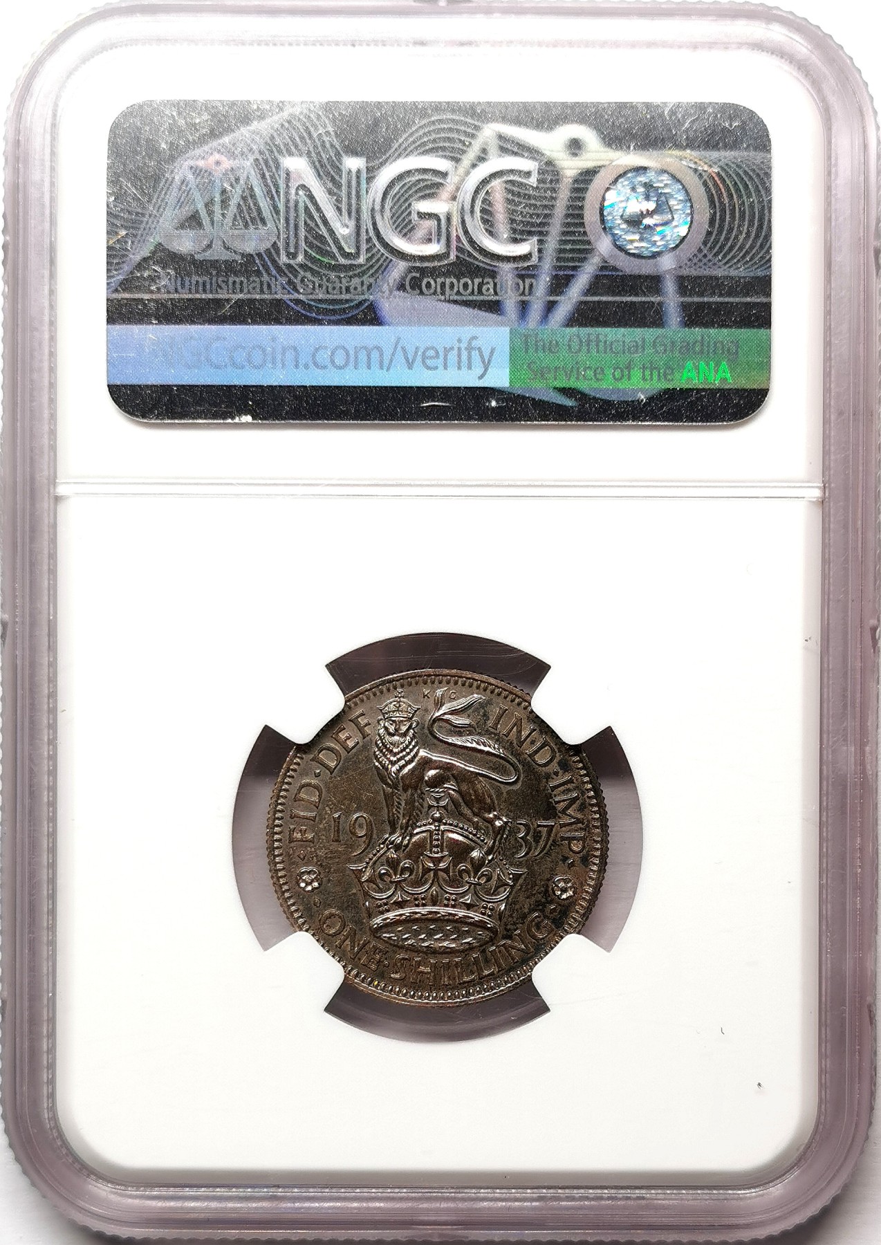 凡希社世界钱币微拍第二百六十七期 1937英国乔六先令精铸NGC-PF63