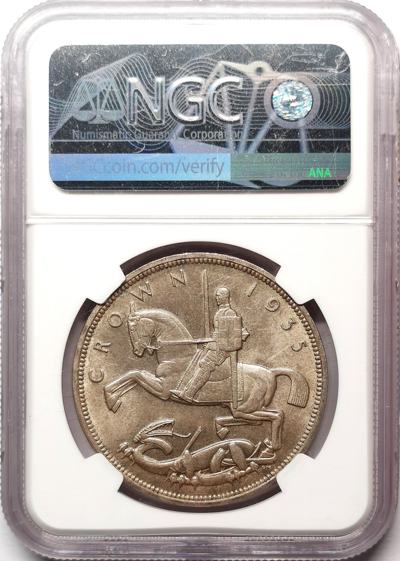 凡希社世界钱币微拍第二百六十七期 1935英国乔五木马马剑NGC-MS63