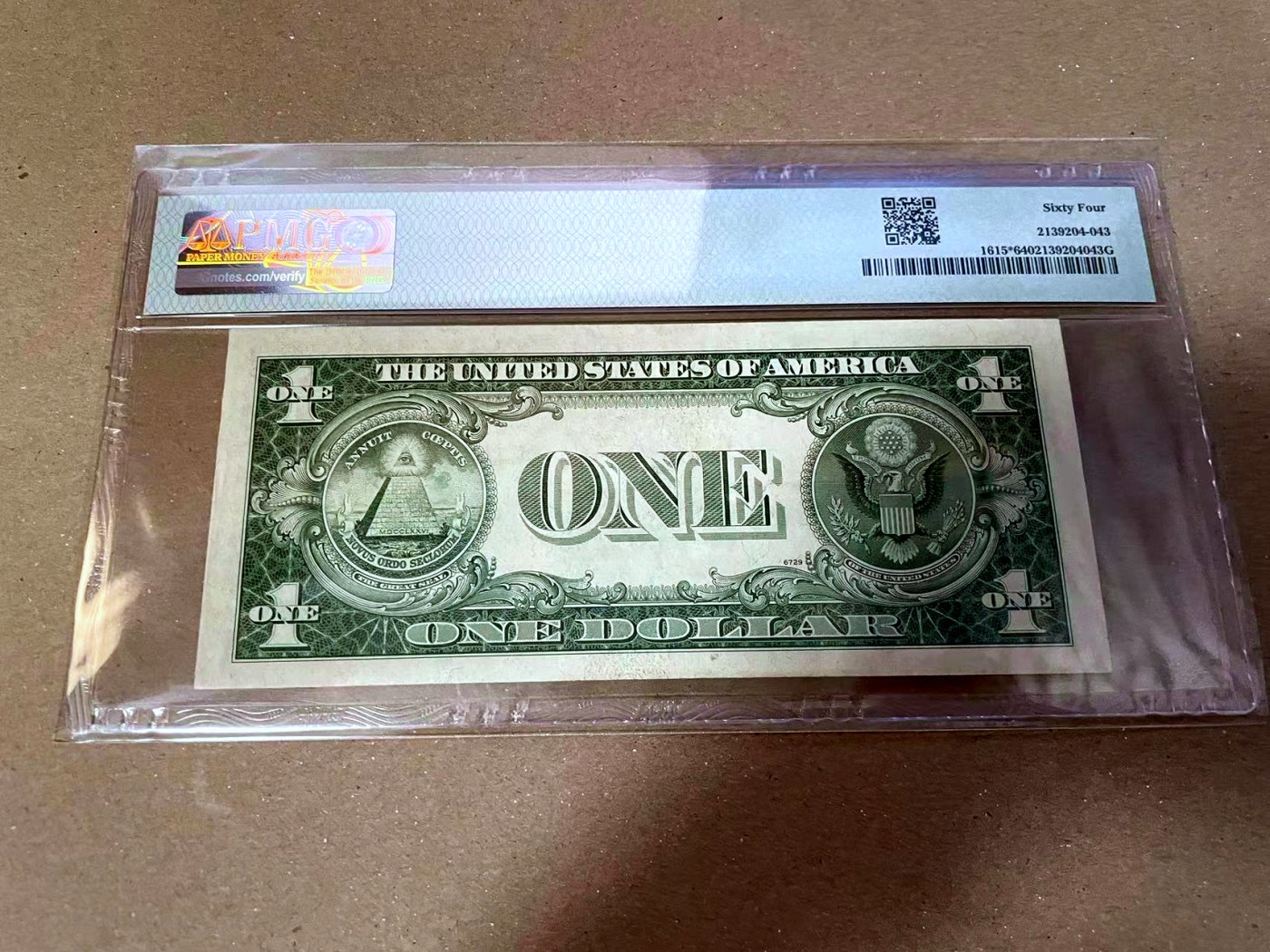 【Blue Auction】✨世界纸币精拍第468期【精】 【补号】美国 1935年1美金 银币券 PMG64