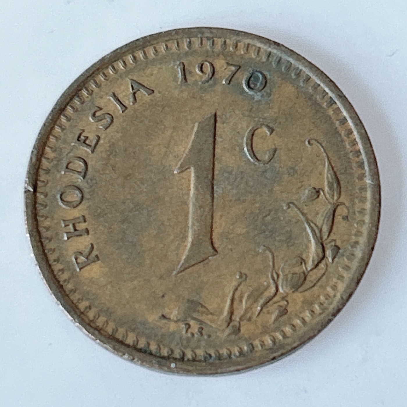 海外回流1元起拍小铺 各国钱币散币场 第11期 罗德西亚1970年1分铜币
