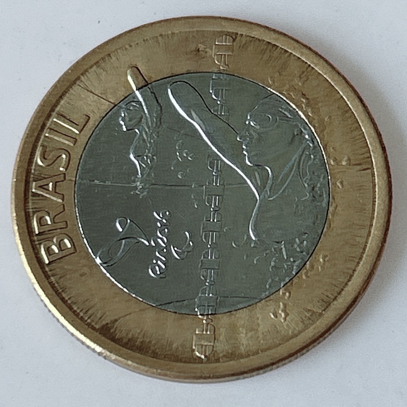 海外回流1元起拍小铺 各国钱币散币场 第11期 巴西2016年1雷亚尔双金属纪念币