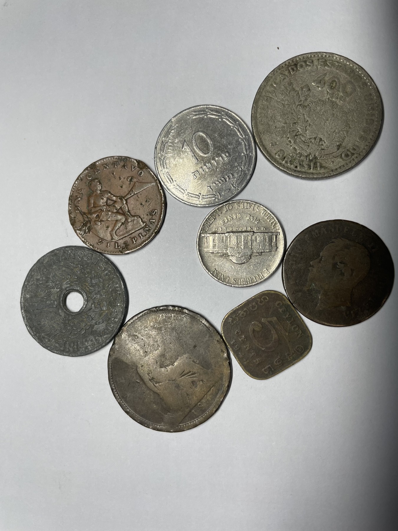 2024年集古藏今外币拍卖第五期-第8场—（总第48拍） 各国杂钱8枚，品弱