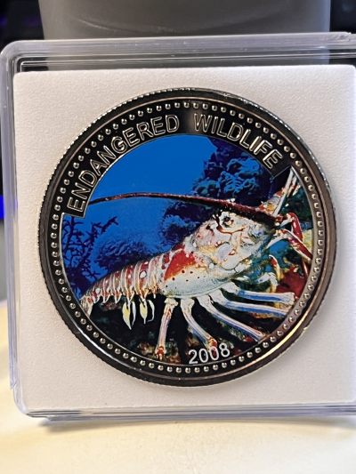 【海寕潮】拍卖第107期【五一快乐场】 - 【海寧潮】帕劳2008年海洋生物龙虾彩色纪念币