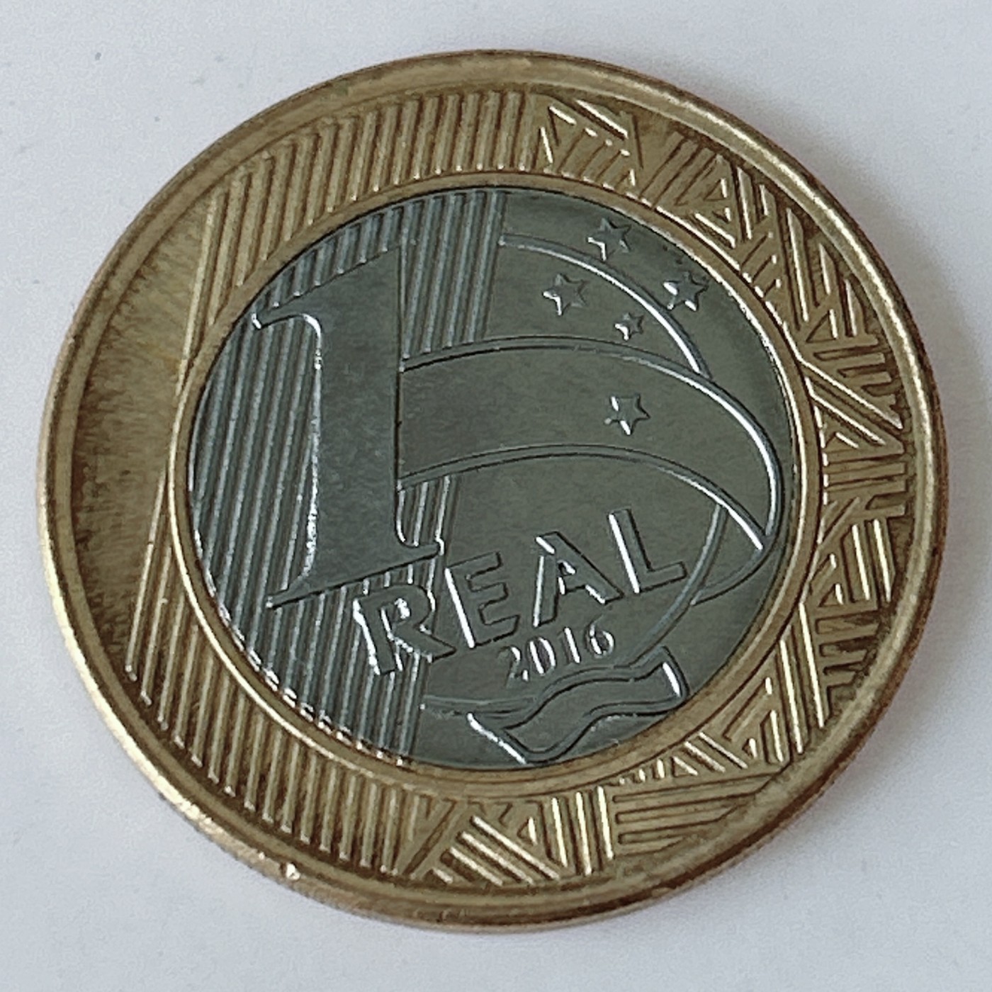 海外回流1元起拍小铺 各国钱币散币场 第11期 巴西2016年1雷亚尔双金属纪念币