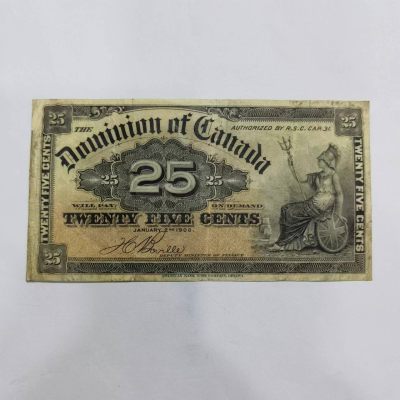 各国外币第37期 - 加拿大25分1900年