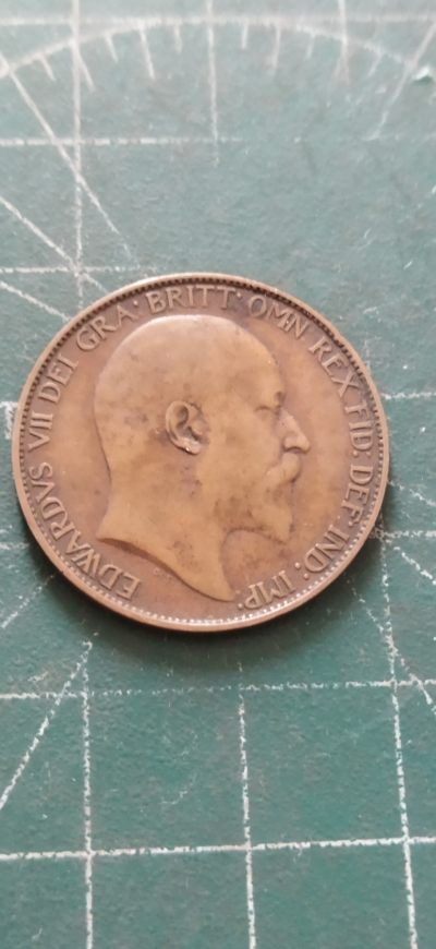 外国硬币初藏2024年第11场 - 英国1/2便士铜币1907年。