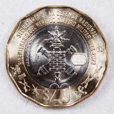 S&S Numismatic世界钱币-拍卖 第117期  - 墨西哥2023年 墨西哥军事学院200周年 20比索双色纪念币