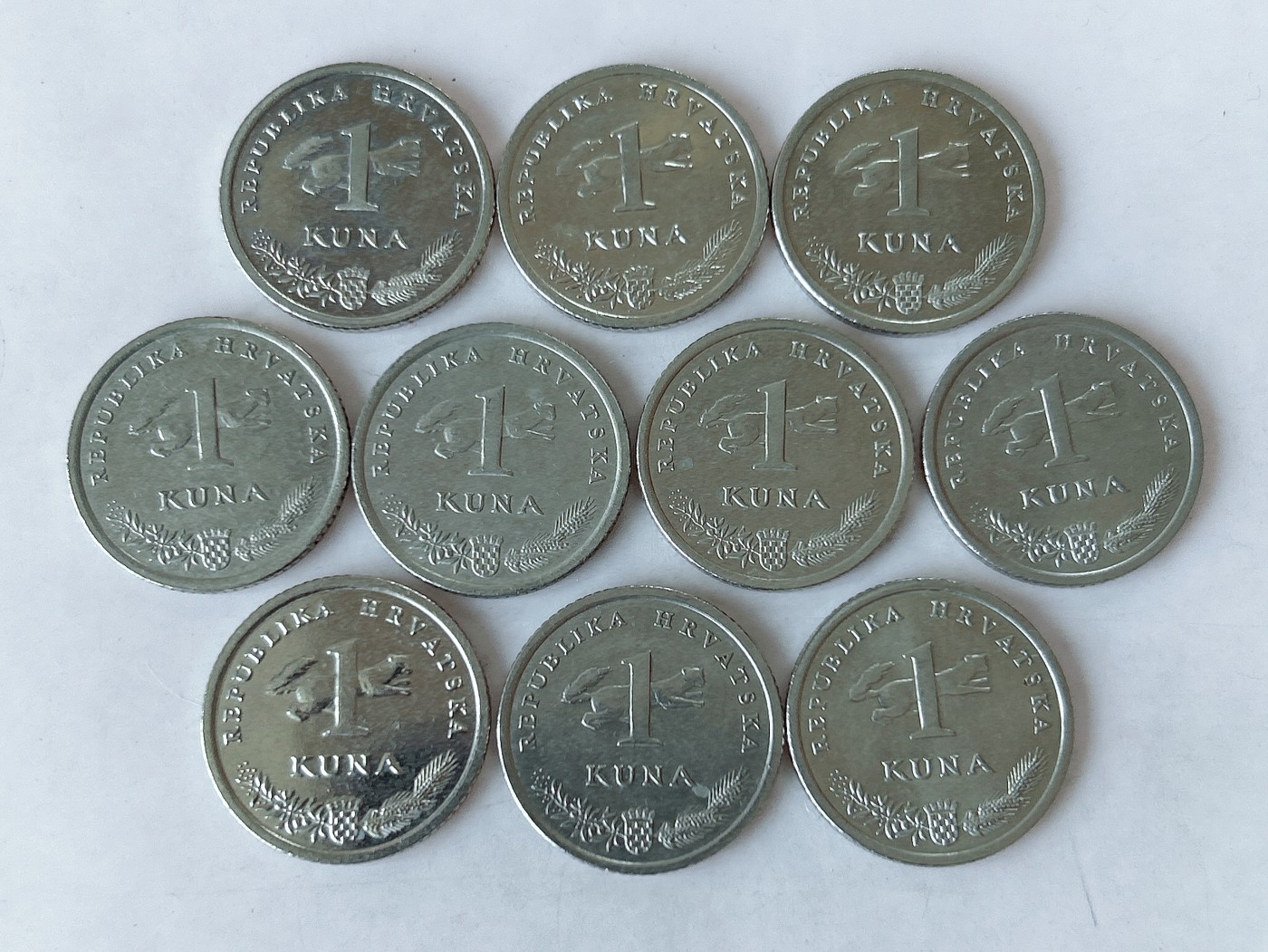 第一海外回流一元起拍收藏 散币专场 第85期 克罗地亚1库纳 10枚
