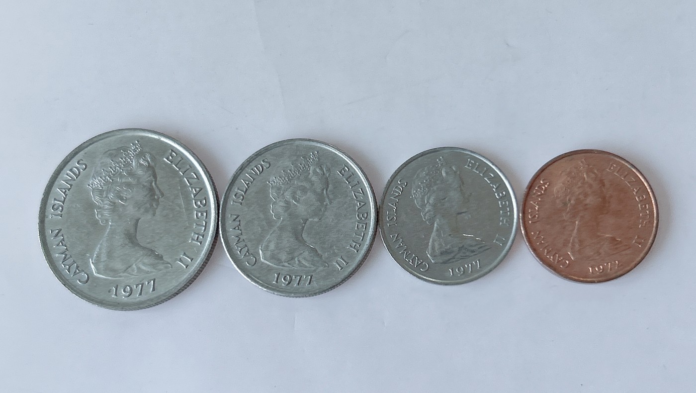 第一海外回流一元起拍收藏 散币专场 第85期 开曼群岛1977年硬币4枚套