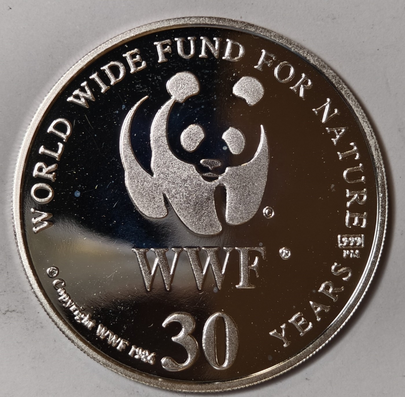 紫瑗钱币——第344期拍卖 联合国 1986年 WWF野生基金会30周年 双峰骆驼 纪念章 20克 0.999银 精制