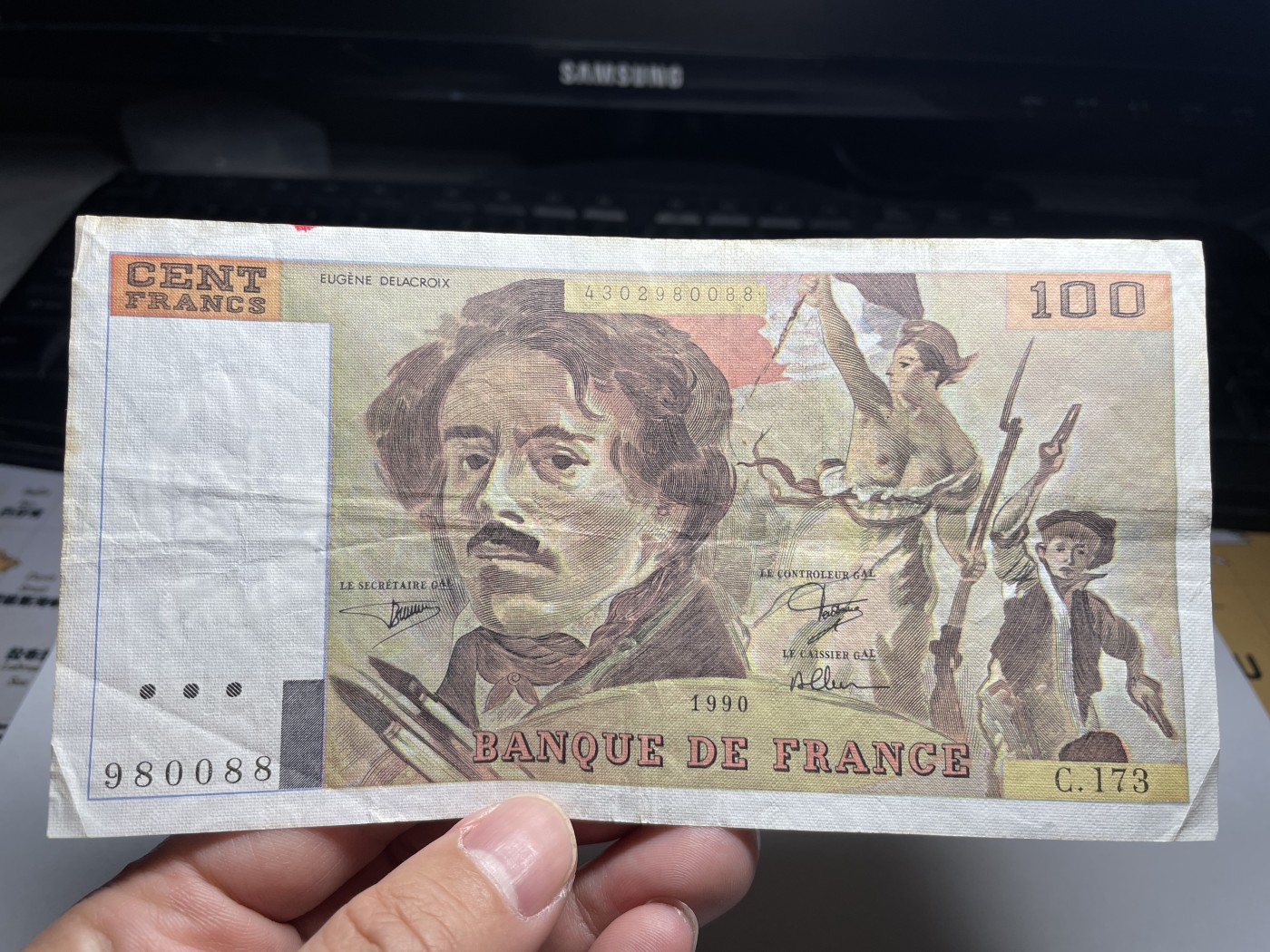 2024年集古藏今外币拍卖第五期-第9场—（总第49拍） 1990年法国100法郎