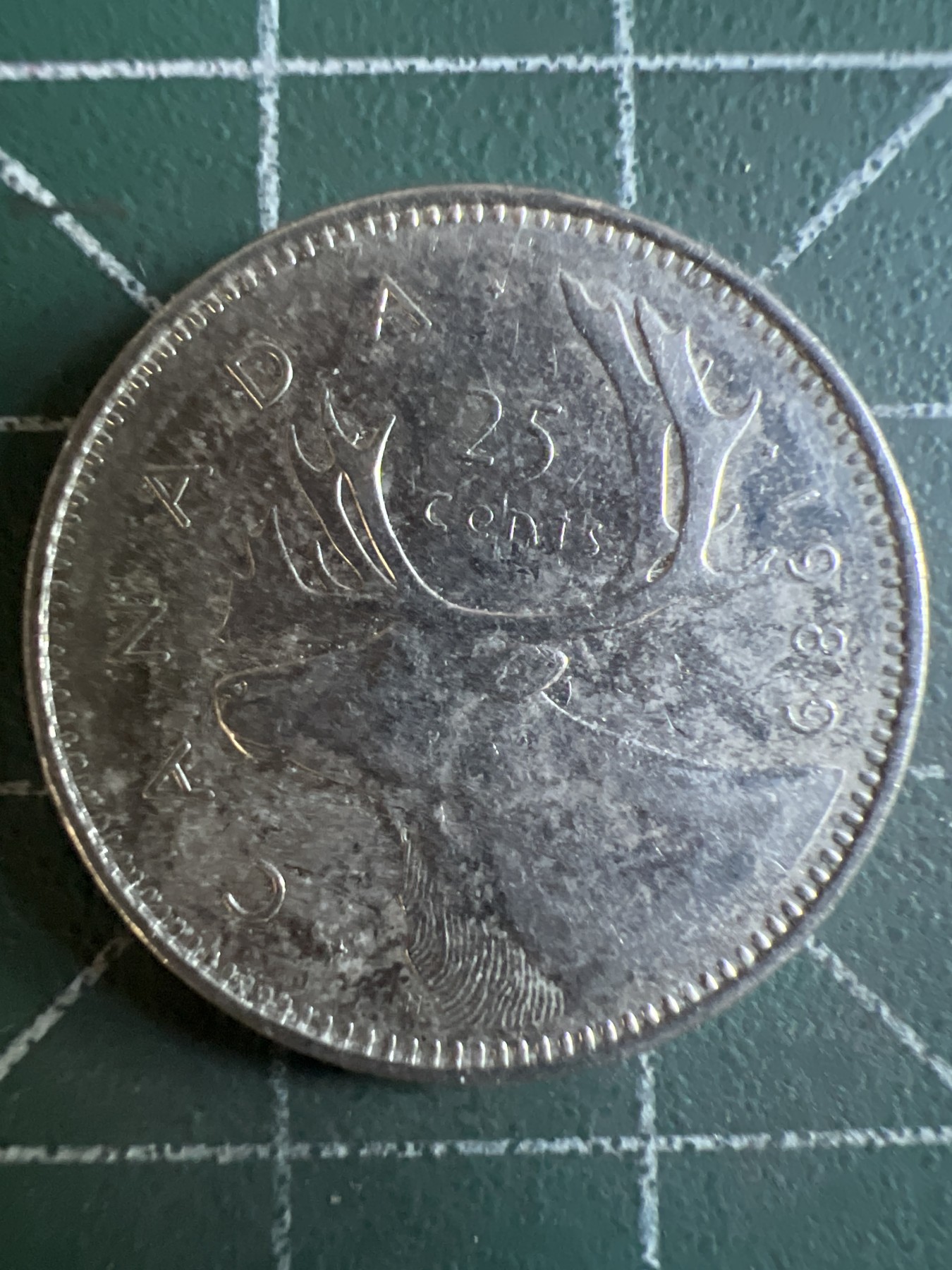 第588期 硬币专场 （无押金，捡漏，全场50包邮，偏远地区除外，接收代拍业务） 加拿大25分 青年 1989年