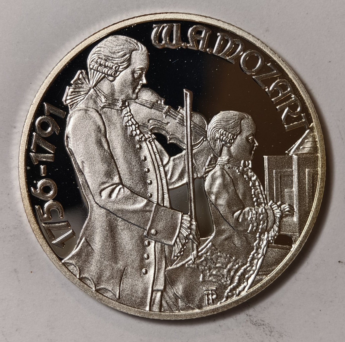 紫瑗钱币——第344期拍卖 奥地利 1991年 莫扎特 逝世200周年 100先令 20克 0.9银 精制