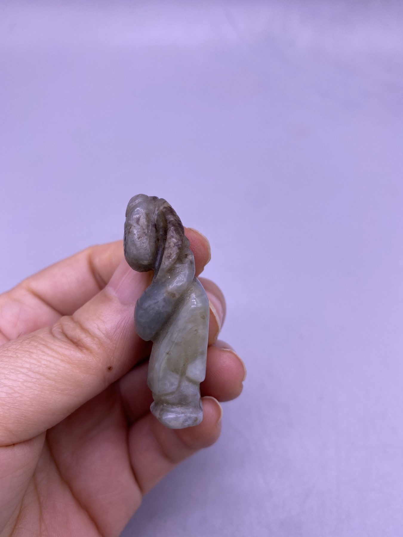 老和田玉童子，尺寸4.4厘米，品相如图，400包快递