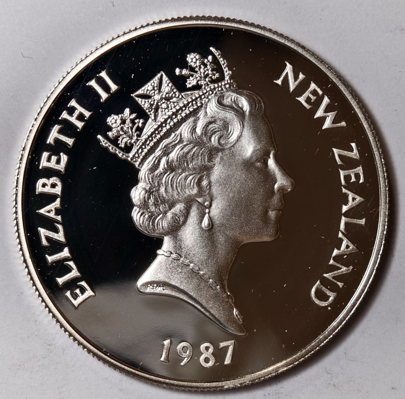 紫瑗钱币——第344期拍卖 新西兰 1987年 国家公园百年纪念 1元 27.2克 0.925银 精制