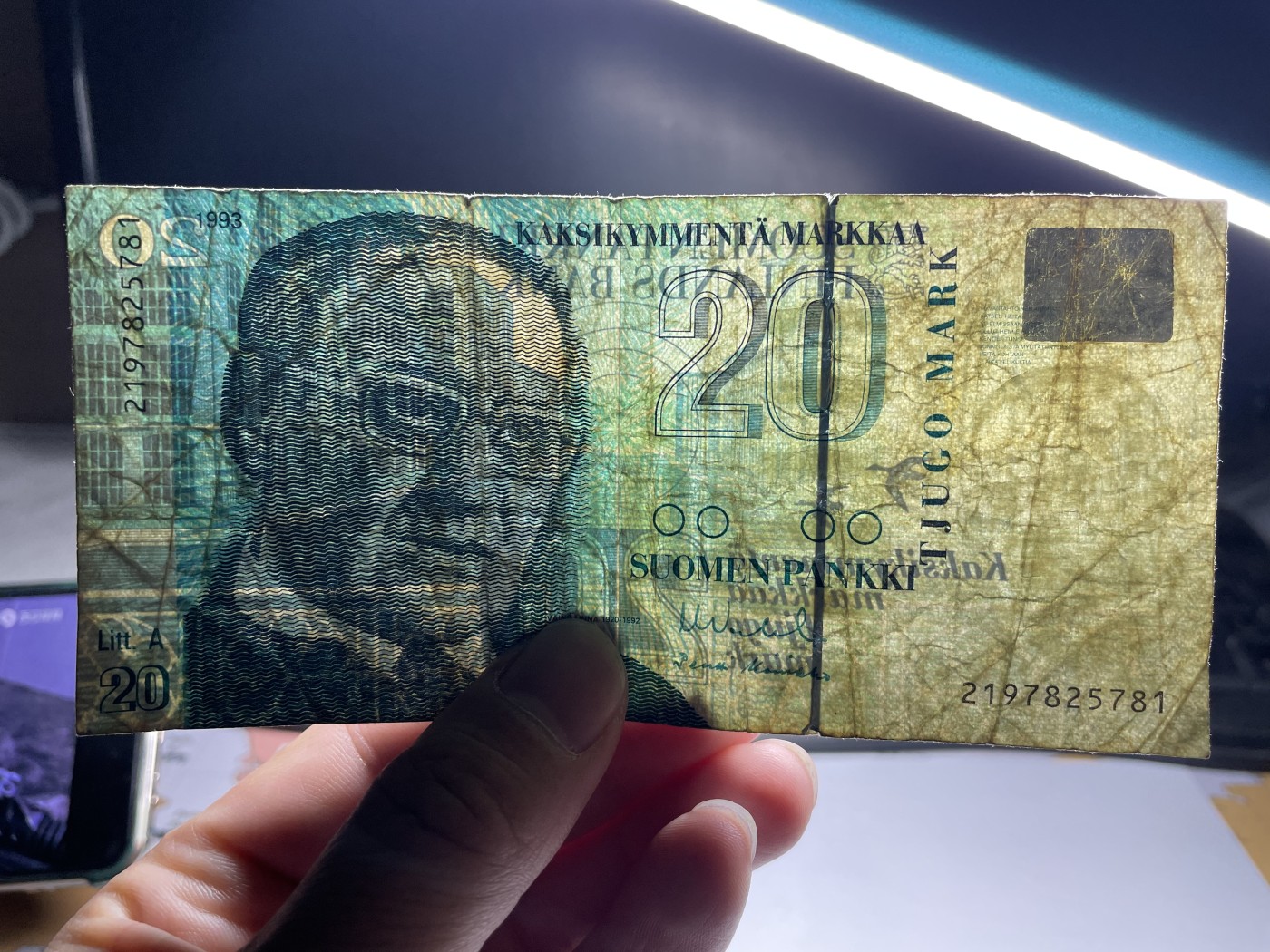 2024年集古藏今外币拍卖第五期-第9场—（总第49拍） 1993年芬兰20马克