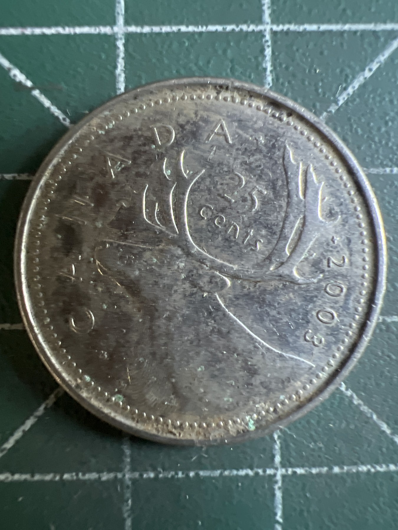 第587期 硬币专场 （无押金，捡漏，全场50包邮，偏远地区除外，接收代拍业务） 加拿大25分 老年 2003年