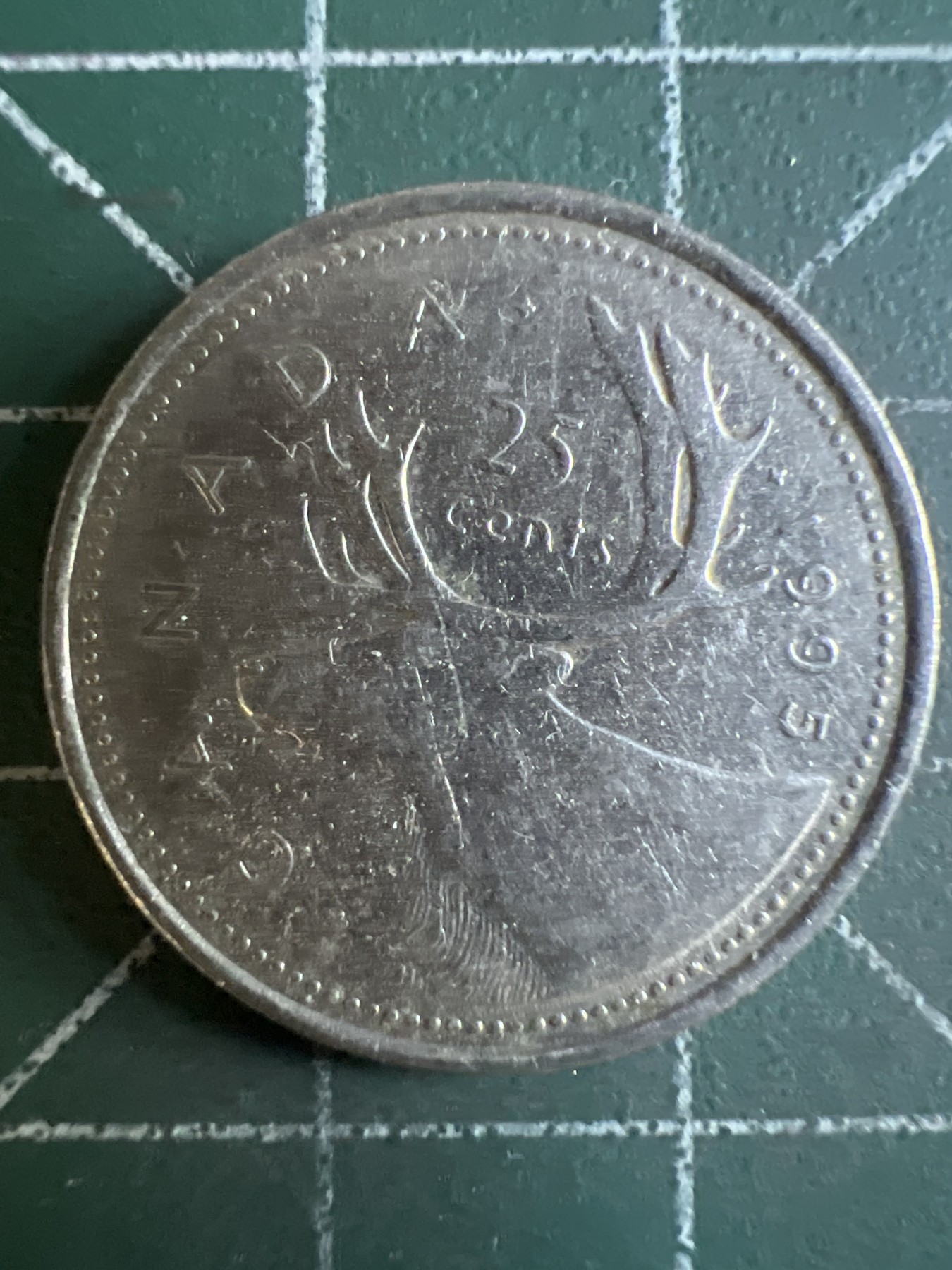 第588期 硬币专场 （无押金，捡漏，全场50包邮，偏远地区除外，接收代拍业务） 加拿大25分 高冠 1995年