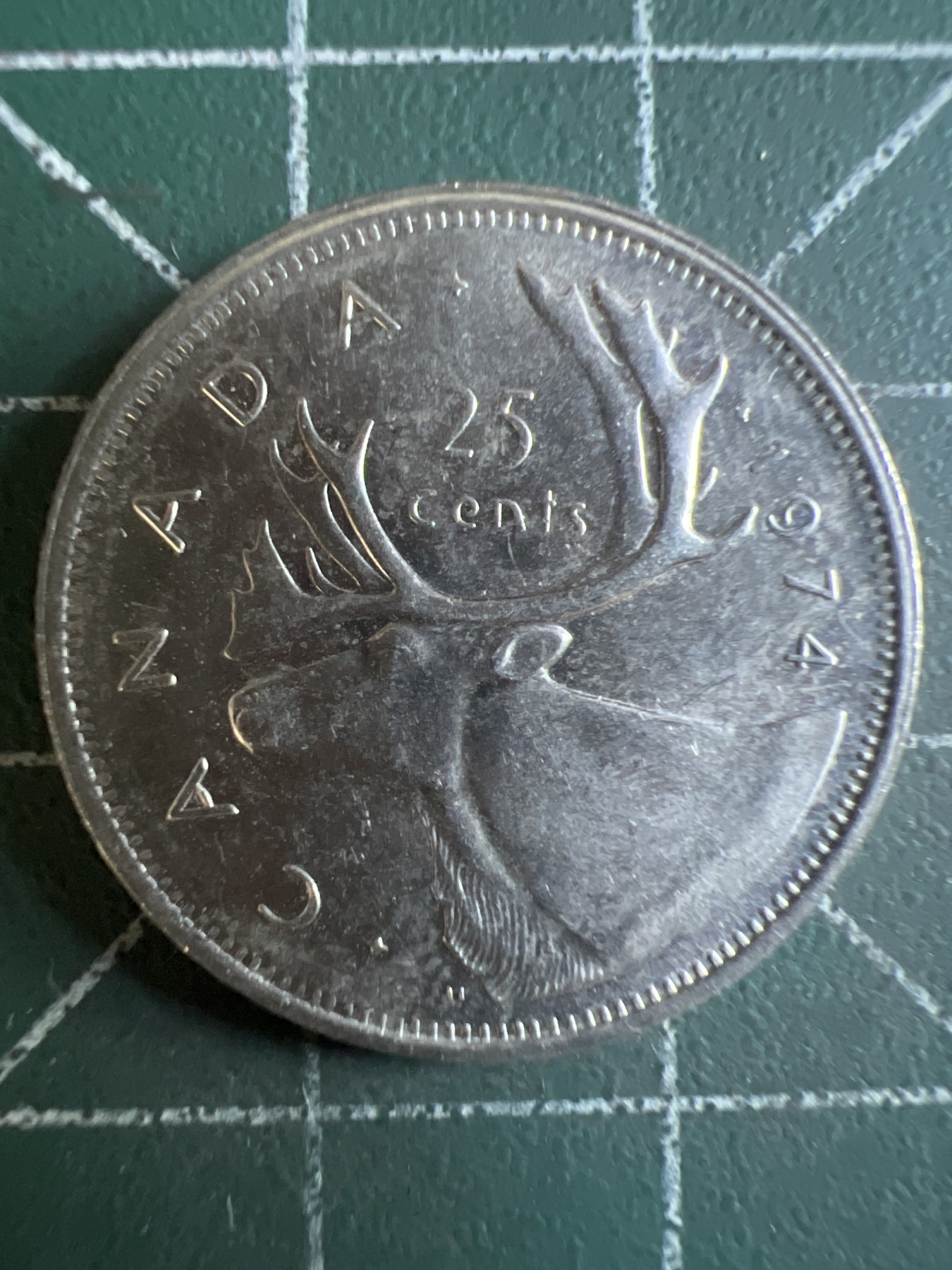 第588期 硬币专场 （无押金，捡漏，全场50包邮，偏远地区除外，接收代拍业务） 加拿大25分 青年 1974年