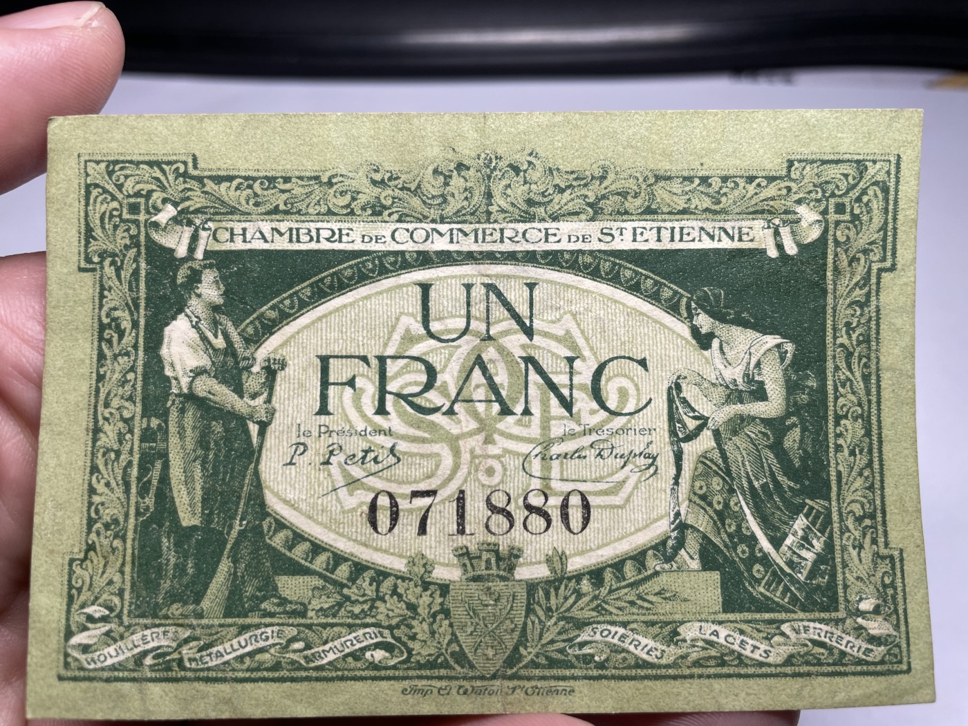 2024年集古藏今外币拍卖第五期-第9场—（总第49拍） 稀少好品法国1法郎