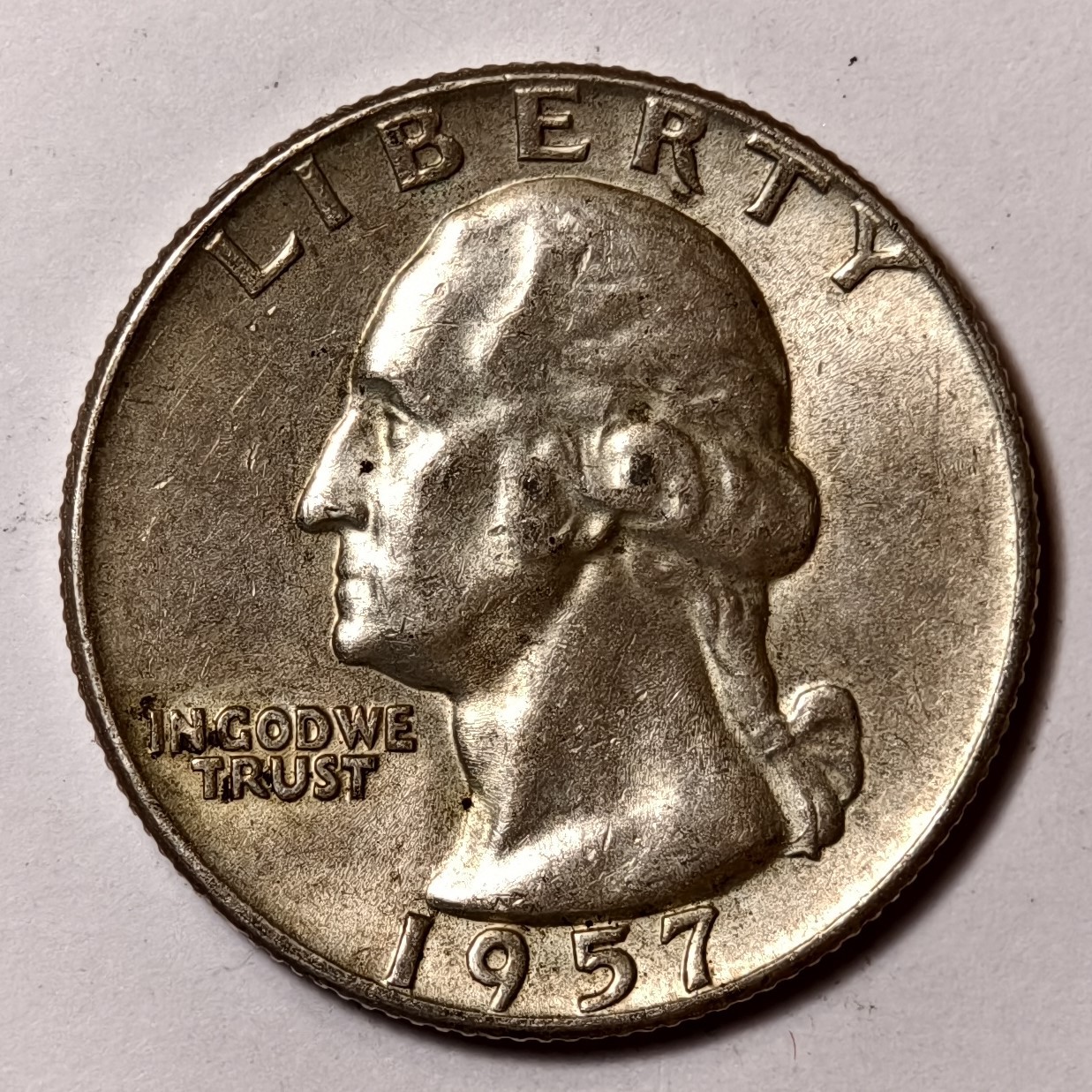 紫瑗钱币——第344期拍卖 美国 1957年 华盛顿 25美分 6.25克 0.9银