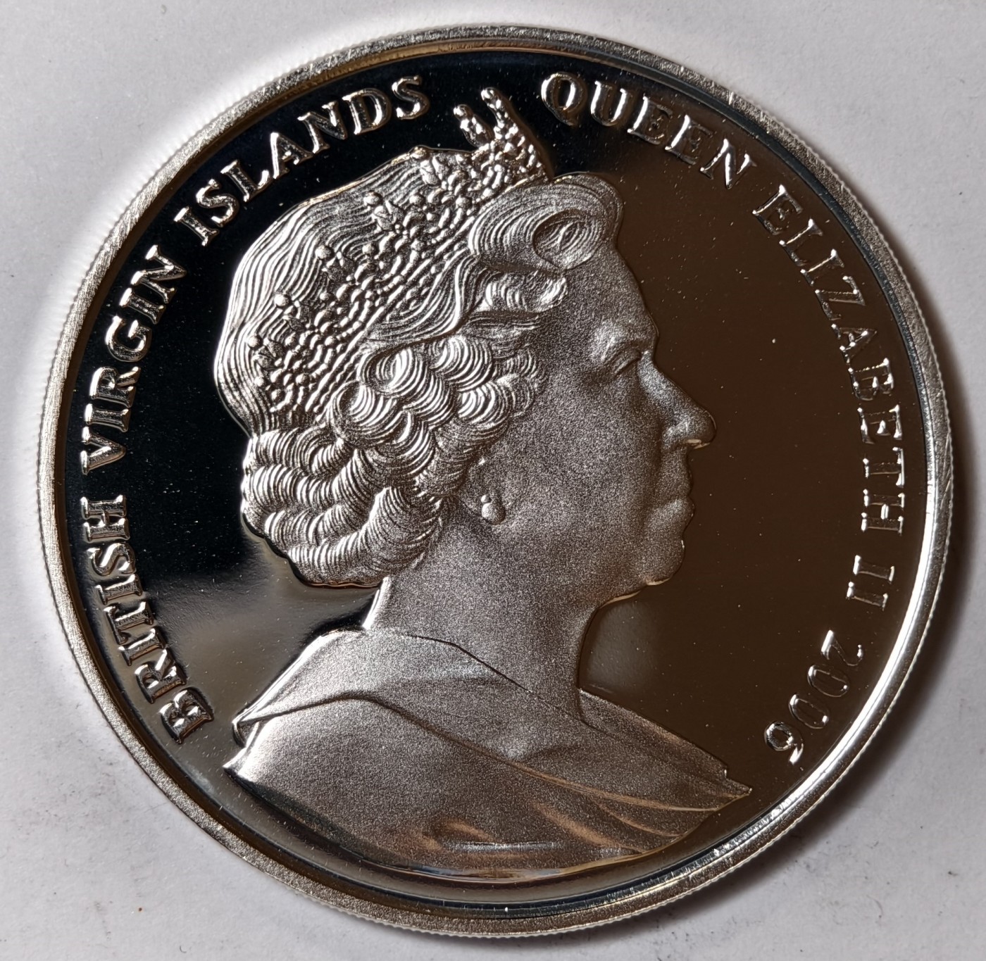 紫瑗钱币——第344期拍卖 英属维尔京群岛群岛 2006年 乔治五世 10元 28.28克 0.925银 精制