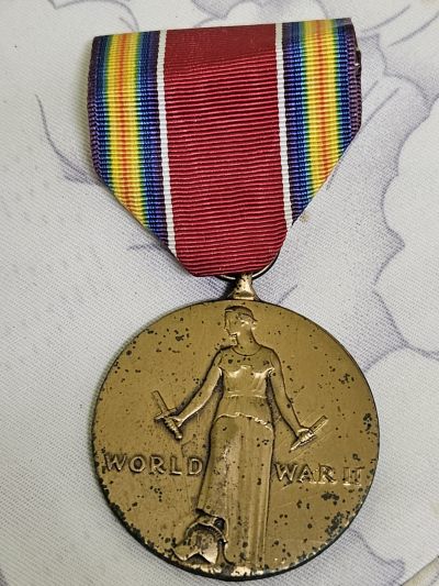 各国勋章奖章拍卖第16期 - 美国二战胜利奖章，背面生锈