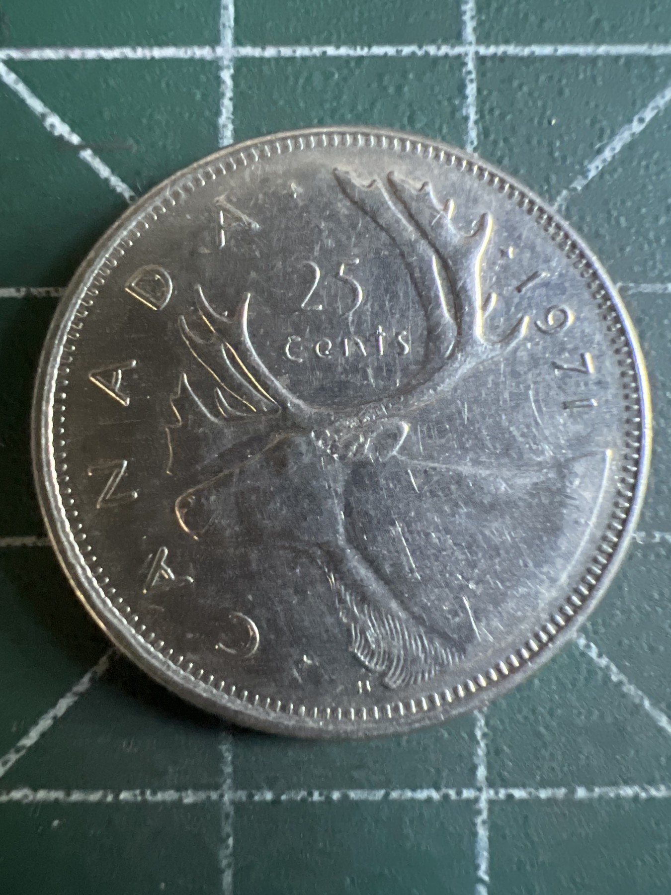 第588期 硬币专场 （无押金，捡漏，全场50包邮，偏远地区除外，接收代拍业务） 加拿大25分 青年 1971年