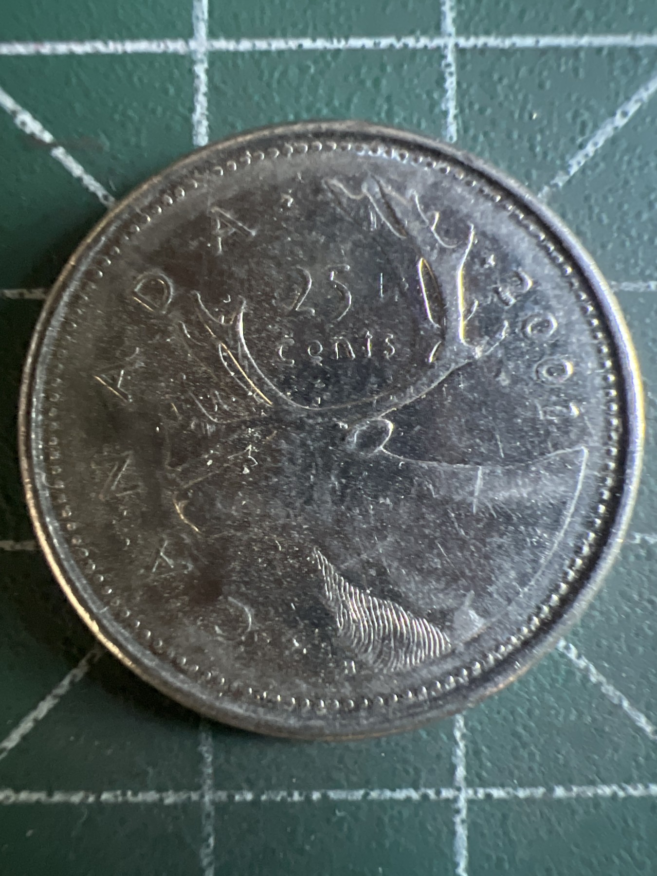 第588期 硬币专场 （无押金，捡漏，全场50包邮，偏远地区除外，接收代拍业务） 加拿大25分 高冠 2001年