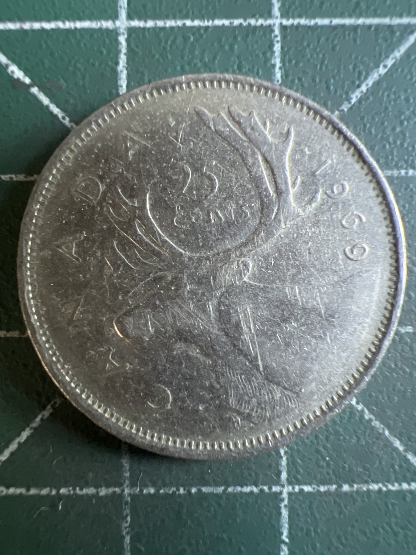 第587期 硬币专场 （无押金，捡漏，全场50包邮，偏远地区除外，接收代拍业务） 加拿大25分 青年 1969年