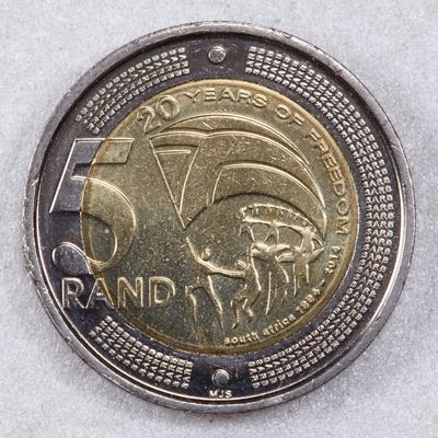 S&S Numismatic世界钱币-拍卖 第124期  - 南非2014年 自由20年 5兰特双色纪念币