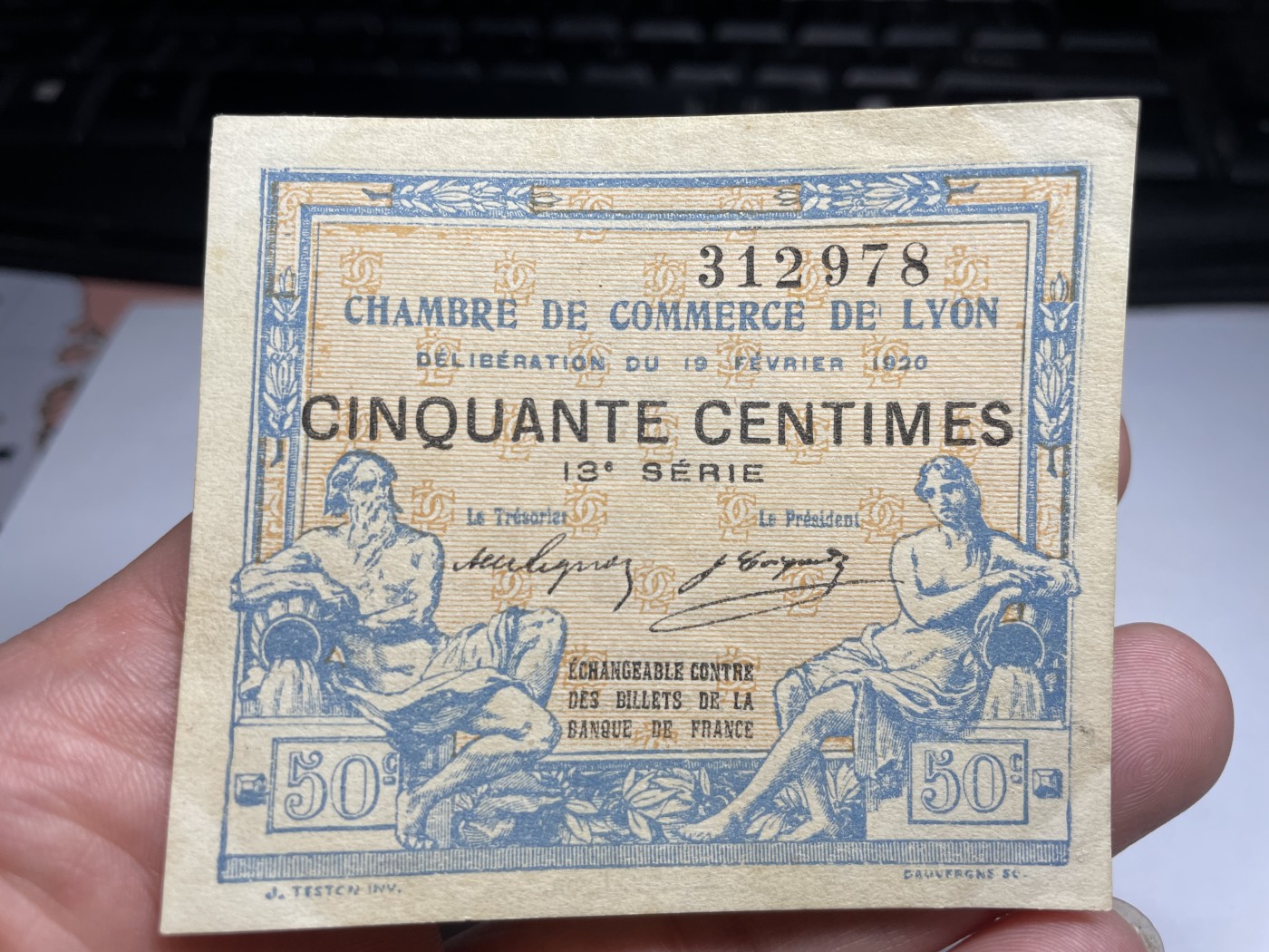 2024年集古藏今外币拍卖第五期-第9场—（总第49拍） 稀少1923年法国0.5法郎