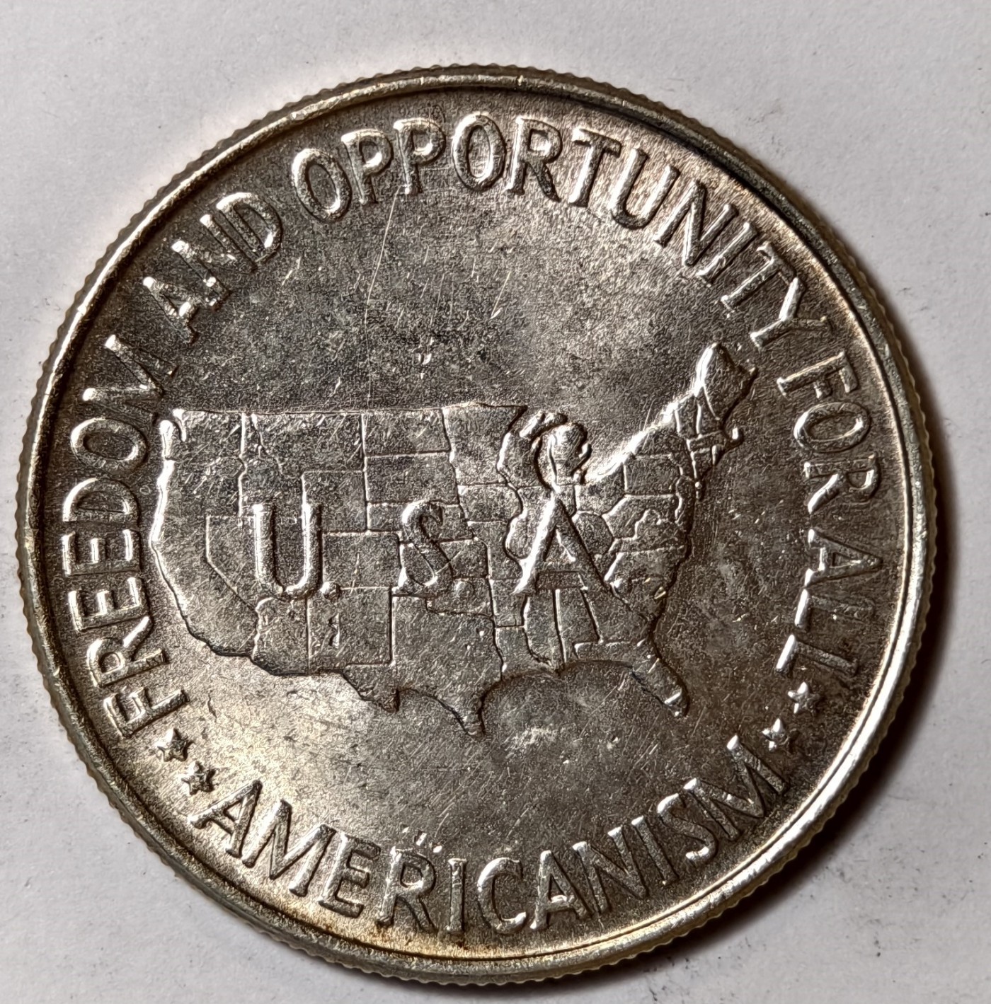 紫瑗钱币——第344期拍卖 美国 1952年 布克华盛顿和乔治华盛顿 50美分 纪念银币 12.5克 0.9银 UNC