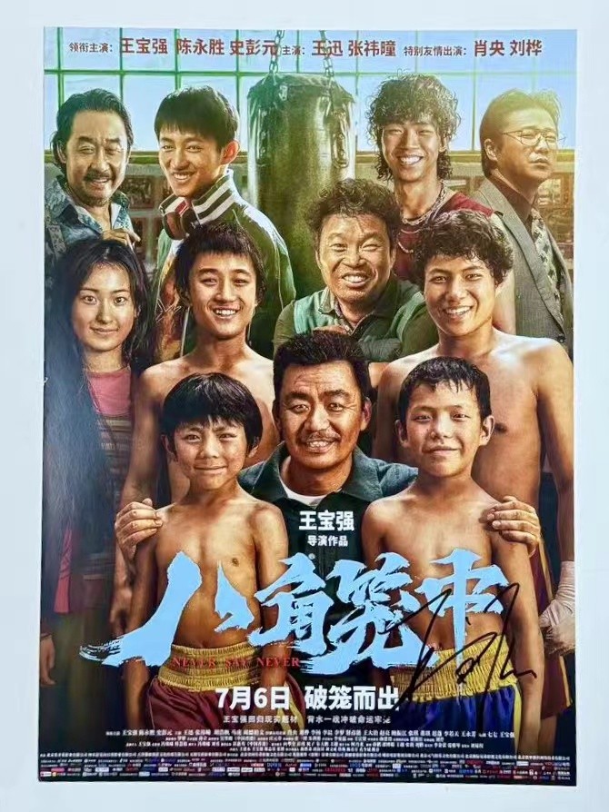 零元拍：导演兼男主 王宝强亲笔签名《八角笼中》海报，尺寸300/420MM