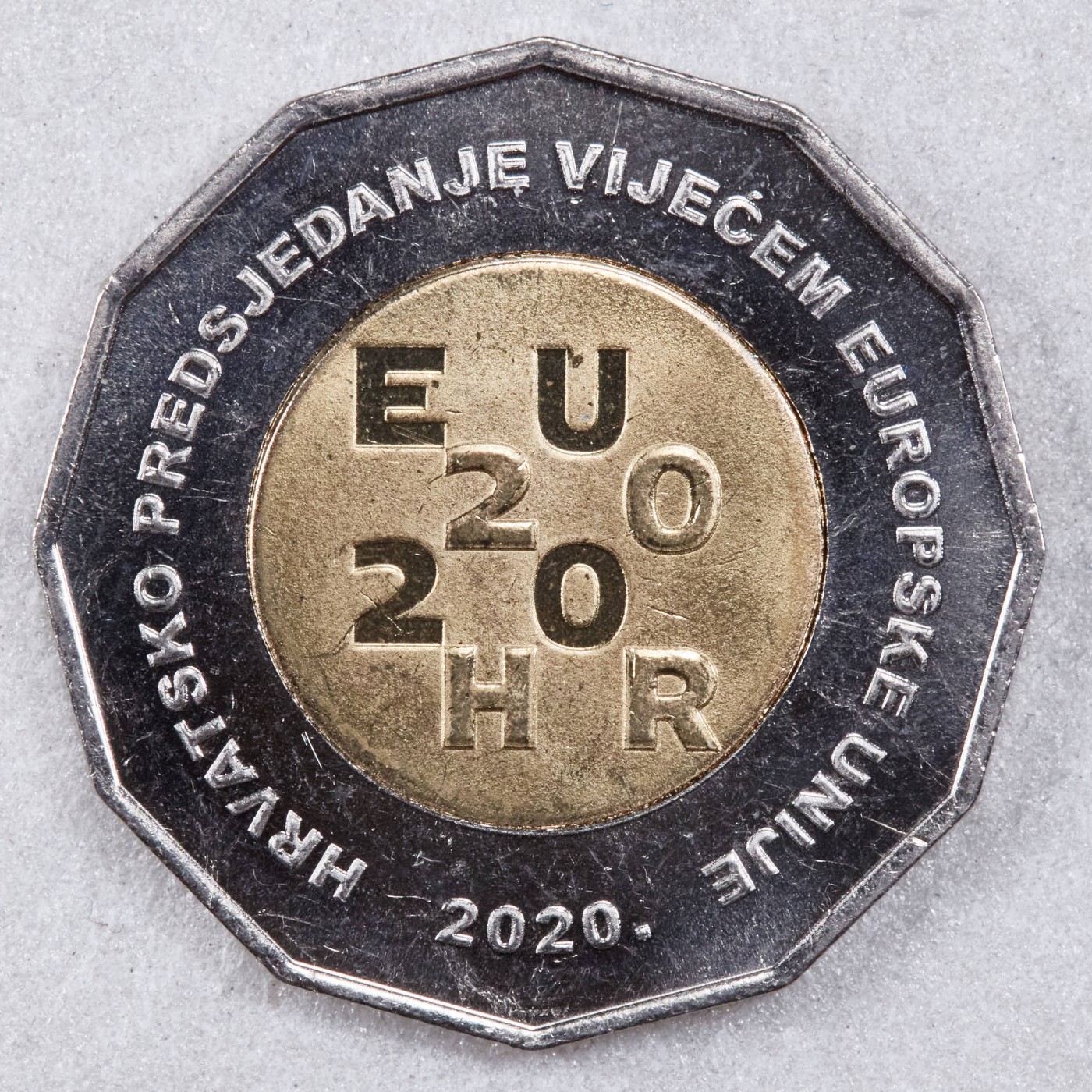 S&S Numismatic世界钱币-拍卖 第117期  克罗地亚2020年 欧洲联盟理事会主席 25库那双色纪念币