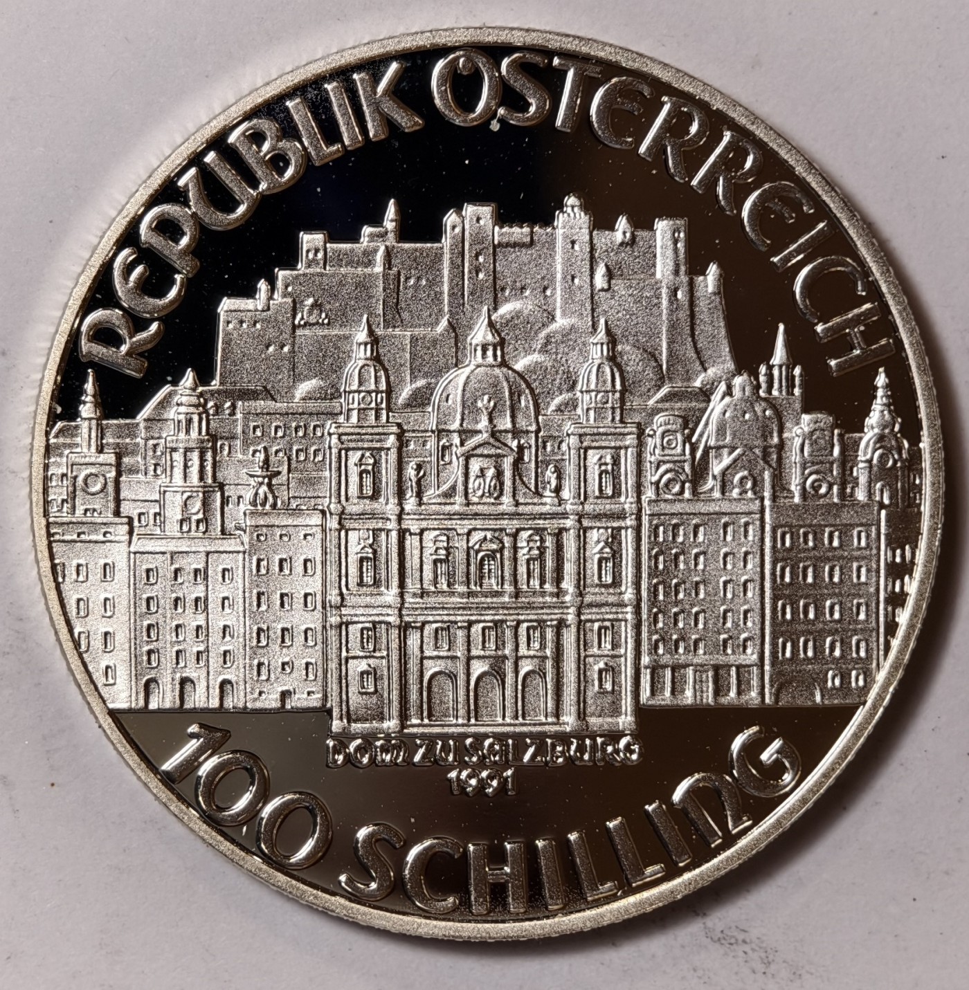 紫瑗钱币——第344期拍卖 奥地利 1991年 莫扎特 逝世200周年 100先令 20克 0.9银 精制