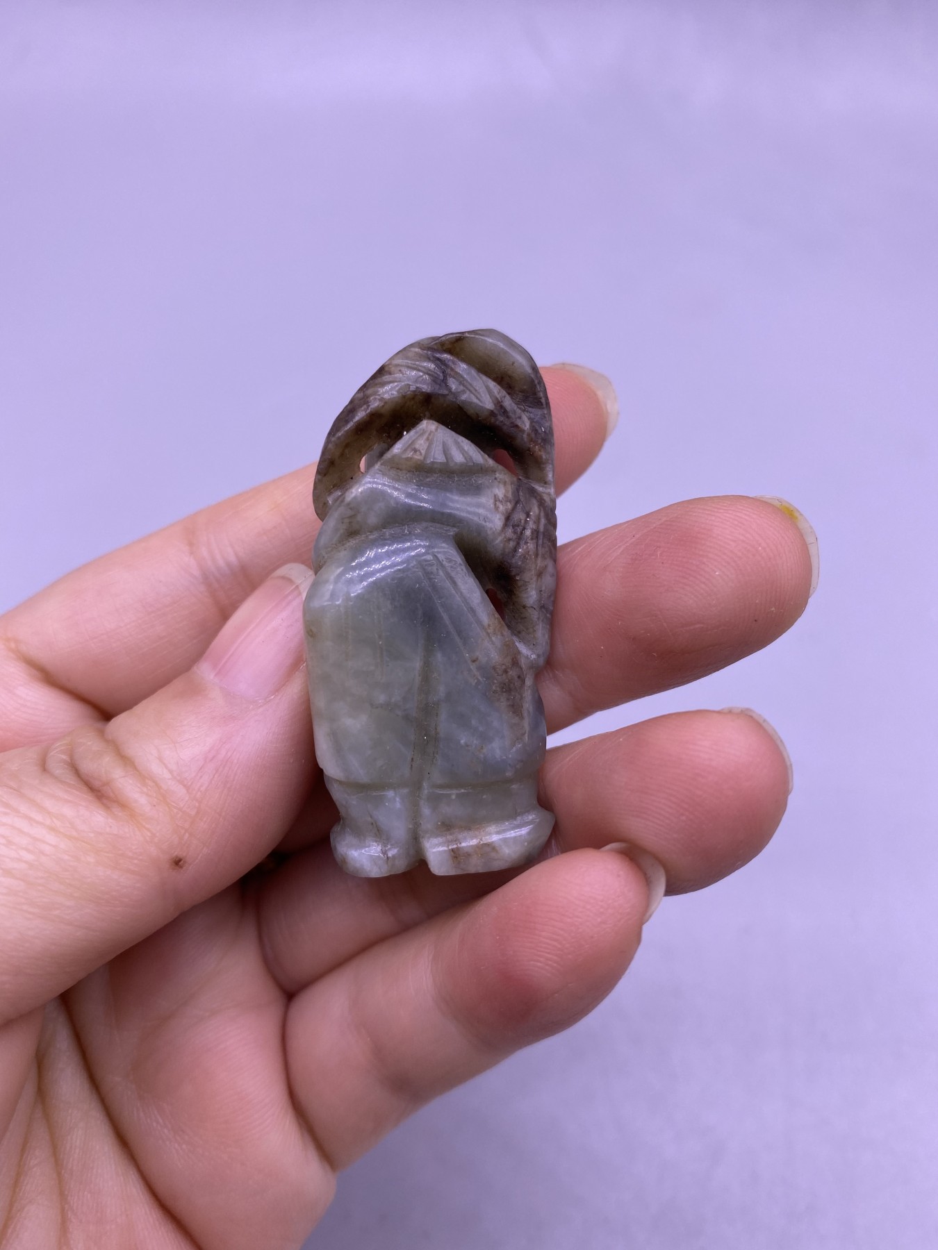 老和田玉童子，尺寸4.4厘米，品相如图，400包快递