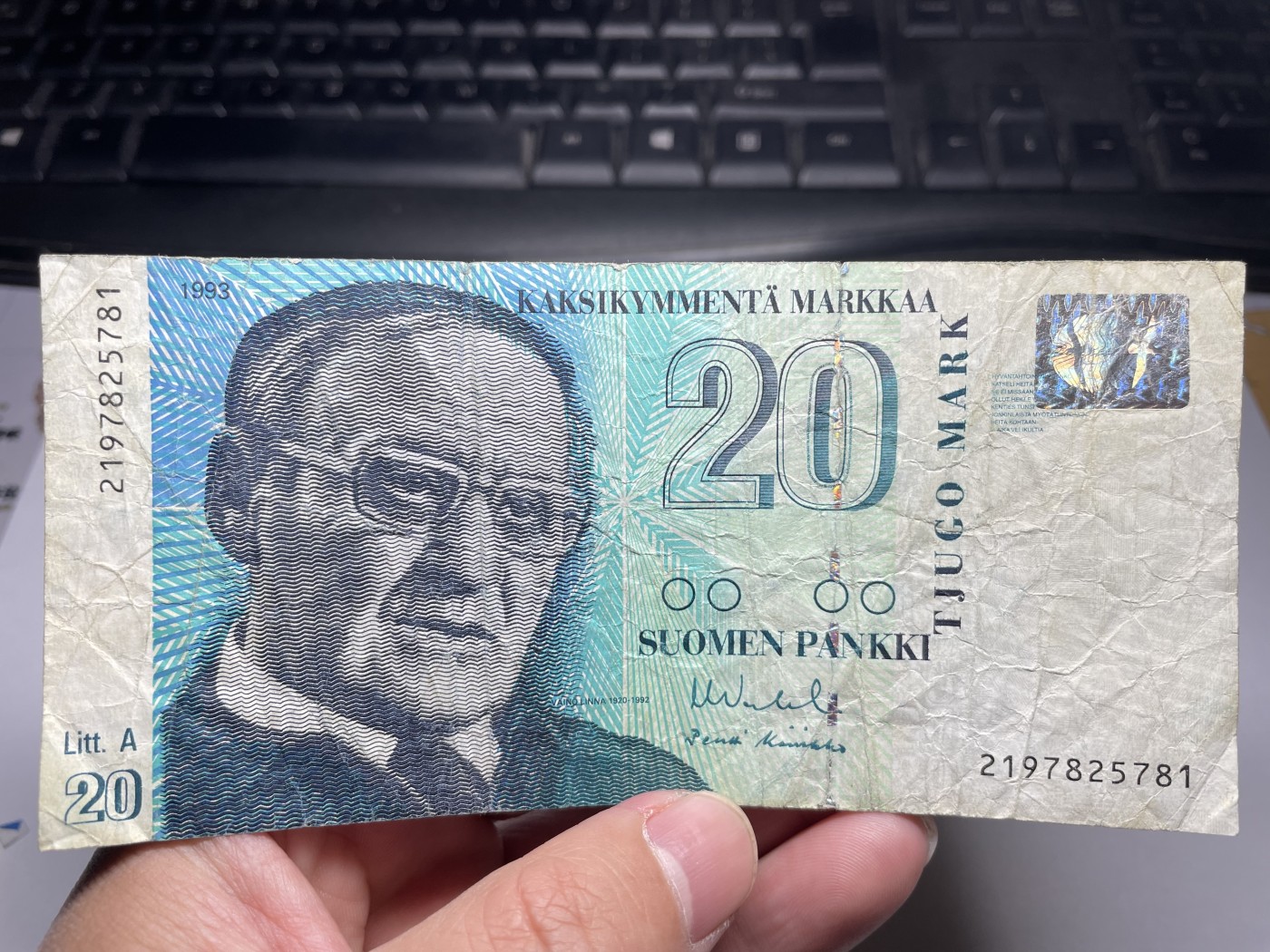 2024年集古藏今外币拍卖第五期-第9场—（总第49拍） 1993年芬兰20马克