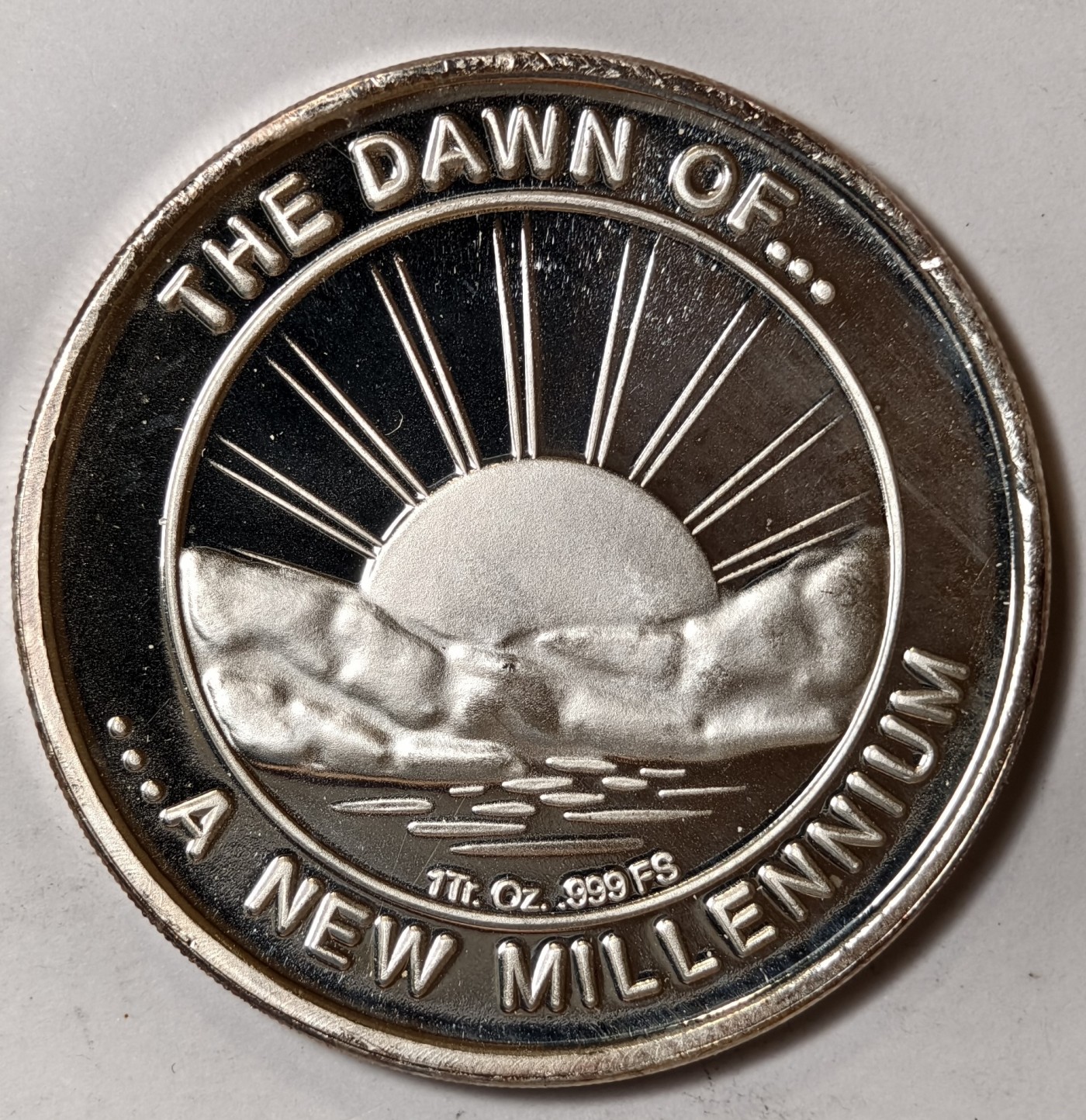 紫瑗钱币——第344期拍卖 美国 2000年 千禧年纪念银章 1盎司 31.1克 0.999银 精制