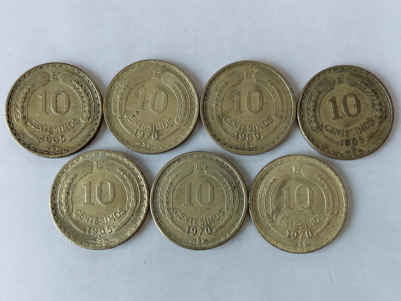 第一海外回流一元起拍收藏 散币专场 第85期 智利10分铜币 7枚