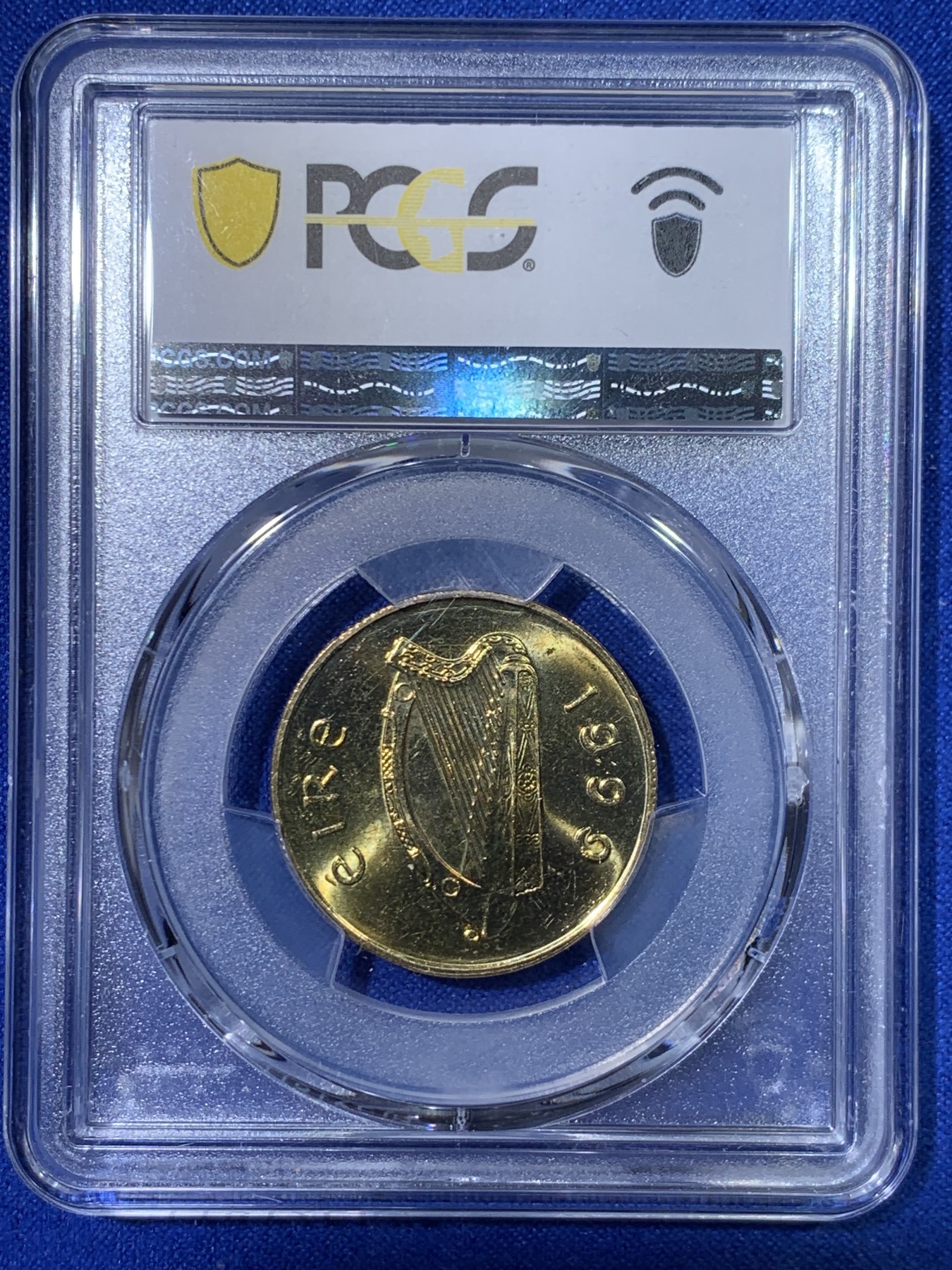 《竞宝斋》第263场-周日，周一 2场连拍 (全场包邮) PCGS金盾 MS65 爱尔兰种马1999年20便士铜币