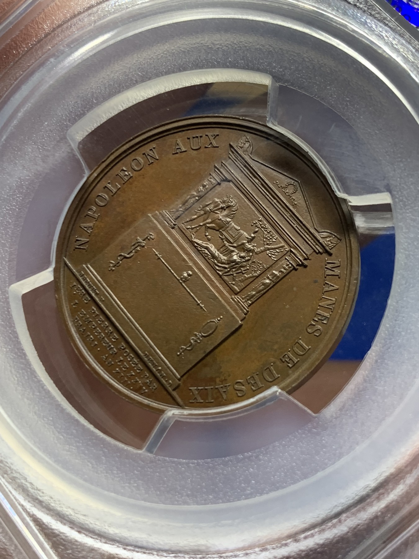 《竞宝斋》第263场-周日，周一 2场连拍 (全场包邮) PCGS 冠军分 唯一SP65 拿破仑铜章 1805 纪念Desaix将军 拿破仑的头牌将军