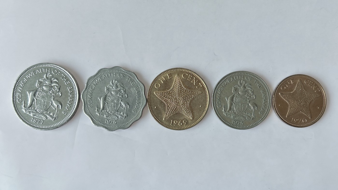 第一海外回流一元起拍收藏 散币专场 第85期 巴哈马硬币 5枚