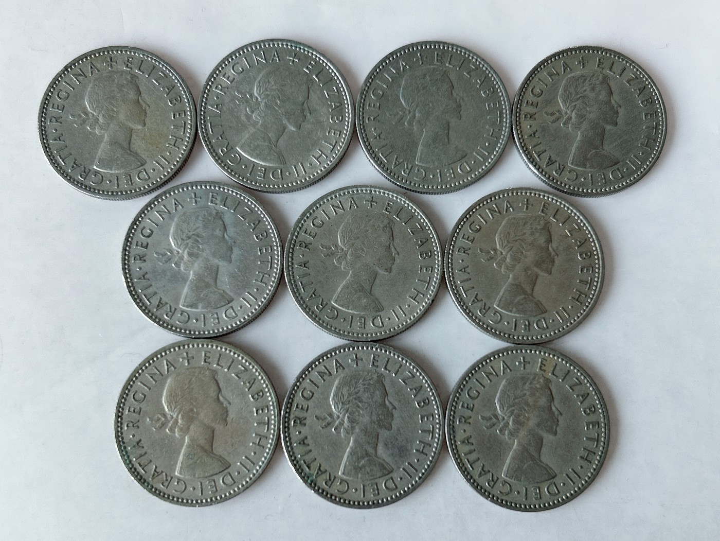 第一海外回流一元起拍收藏 散币专场 第85期 英国1先令硬币 站狮版 10枚